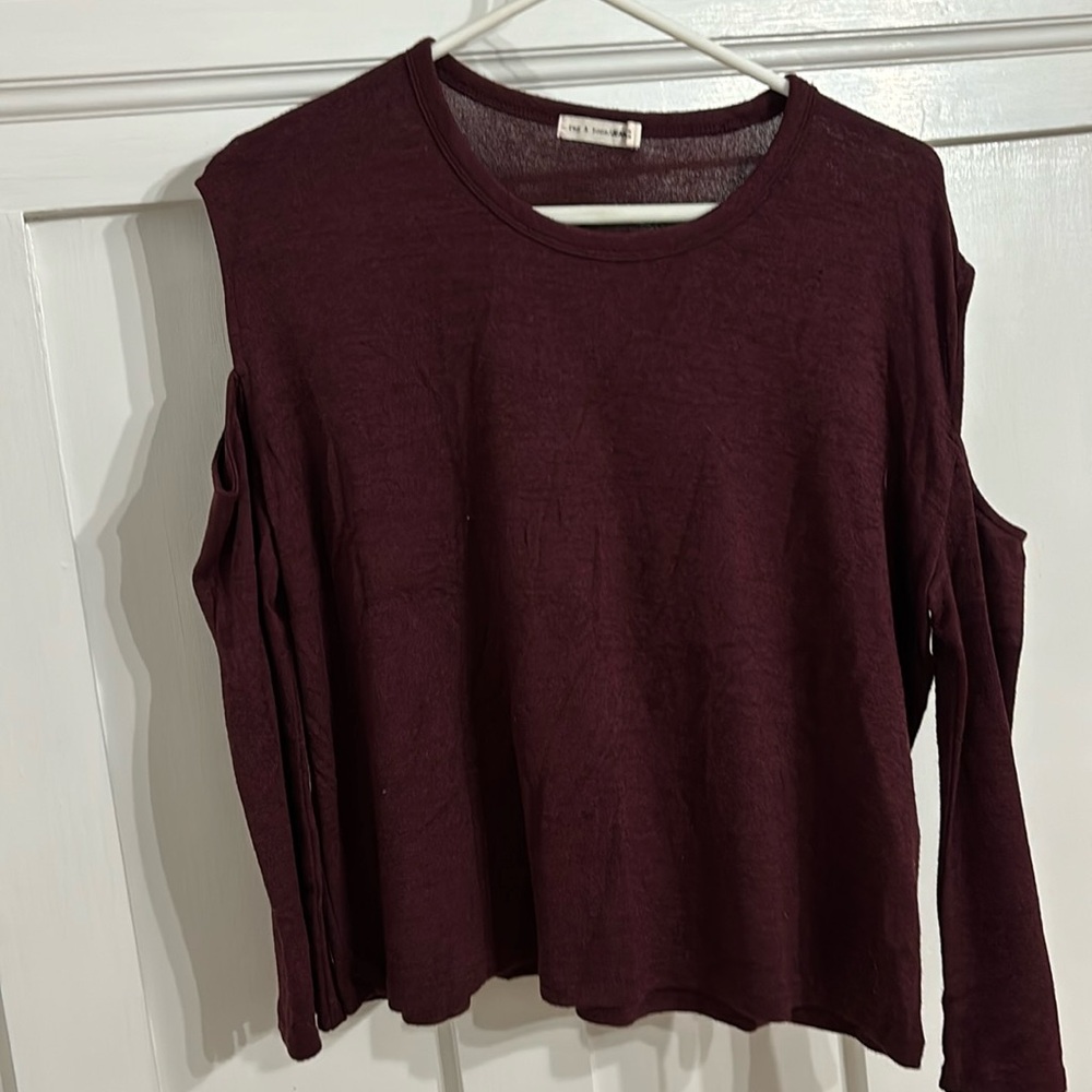 Rag & Bone long sleeve cut out shoulder shirt